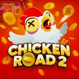 Chicken Road Spiel-Logo mit Huhn-Symbol